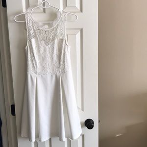 Francesca’s Collection- White, high neck dress